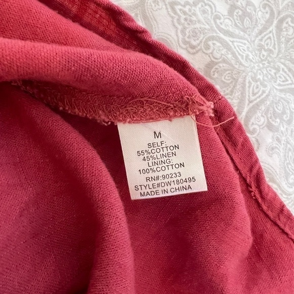 Lottie Moss PacSun Notch Linen Mini Dress M - Picture 5 of 7